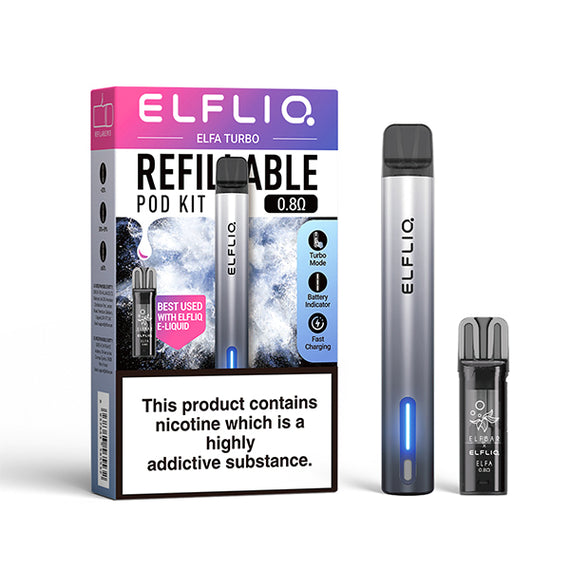 ELFLIQ ELFA TURBO POD KIT AURORA BLACK (10) Main image