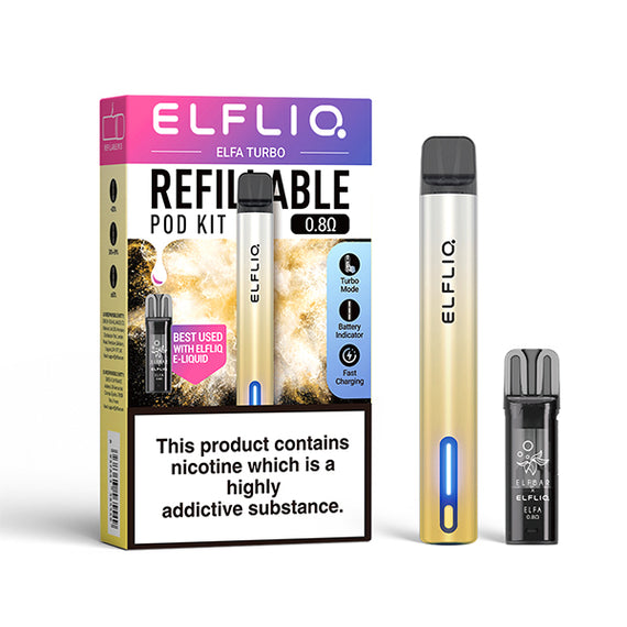 ELFLIQ ELFA TURBO POD KIT AURORA GOLD (10) Main image