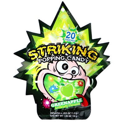 Striking Popping Candy Green Grape 30g