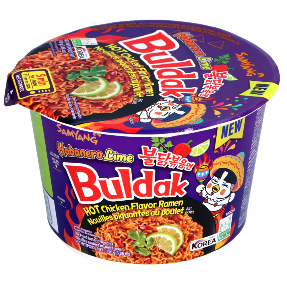 Samyang Buldak Habanero Lime Big Bowl 110g Noodles