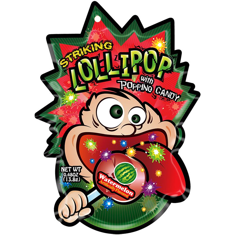 Striking Lollipop With Popping Candy Watermelon 13.8g Main image