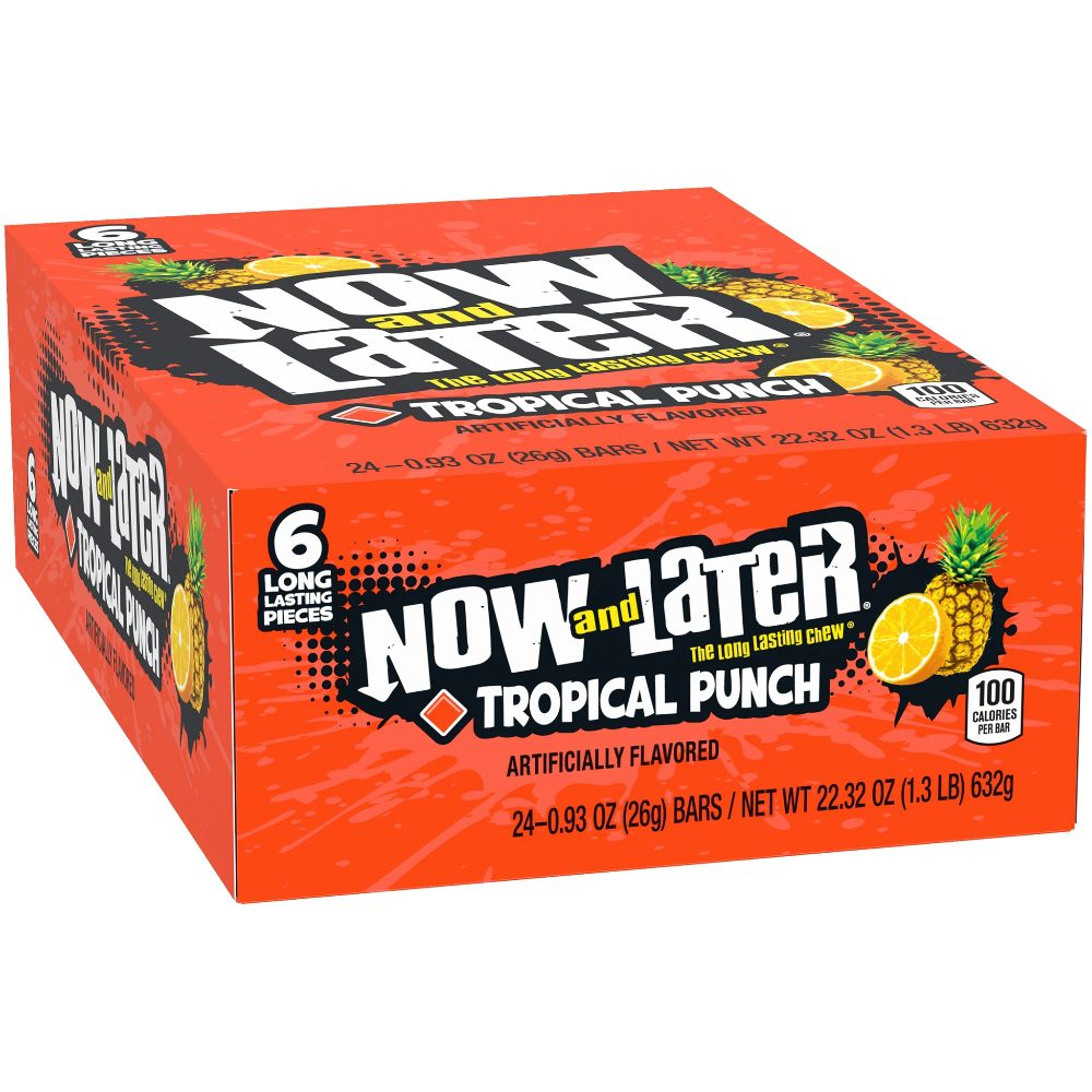 Now And Later Tropical Punch Gum 24g 24 Pack Main image