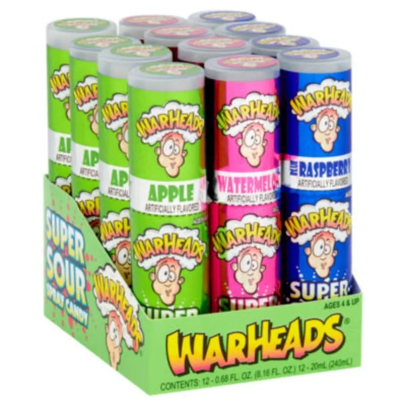 Warheads Super Sour Spray Candy 20ml 12 Pack