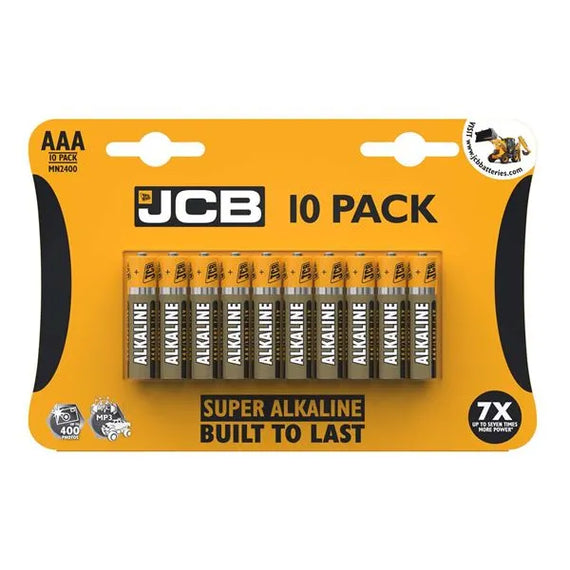 JCB AAA SUPER ALKALINE BATTERIES - PACK OF 10 (10) Main image
