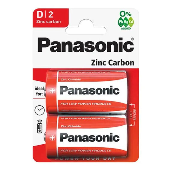 PANASONIC D SIZE ZINC - 2 PACK (12) Main image