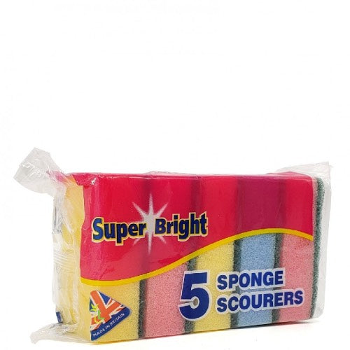 SUPER BRIGHT SPONGE SCOURERS 5s