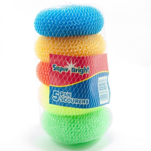 SUPER BRIGHT PLASTIC PAN SCOURERS 5s Main image