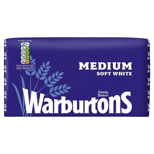 WARBURTONS WHITE MEDIUM BREAD 800g