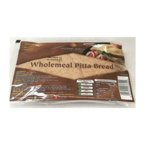 LEICESTER BAKERY LARGE BROWN PITTA BREAD 6s Main image
