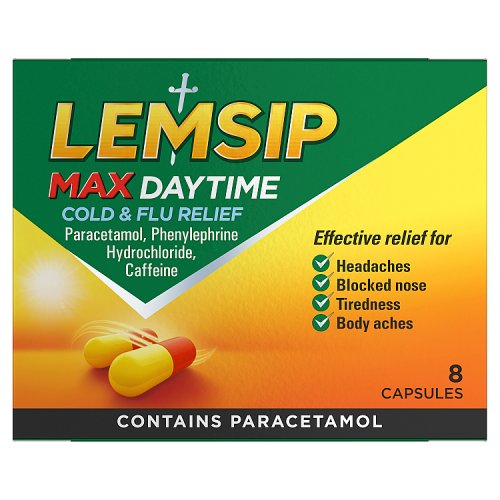 LEMSIP MAX COLD & FLU CAPSULES 8S