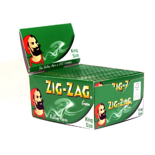 ZIG ZAG GREEN KINGSIZE PAPERS 50s Main image