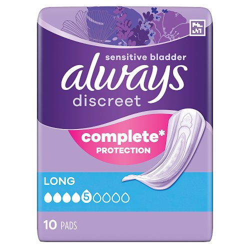 ALWAYS DISCREET PADS LONG 10S