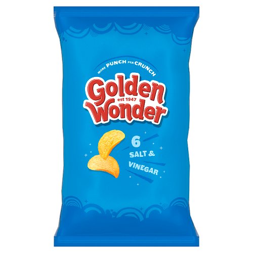 GOLDEN WONDER SALT & VINEGAR [6 PACK] 25g