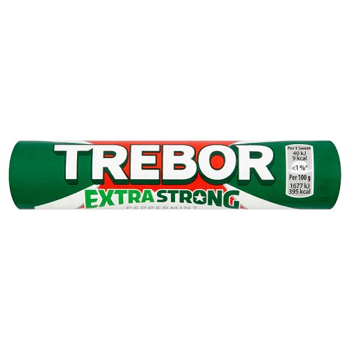 TREBOR EXTRA STRONG PEPPERMINT MINTS ROLL 41.3G 41.3g Main image