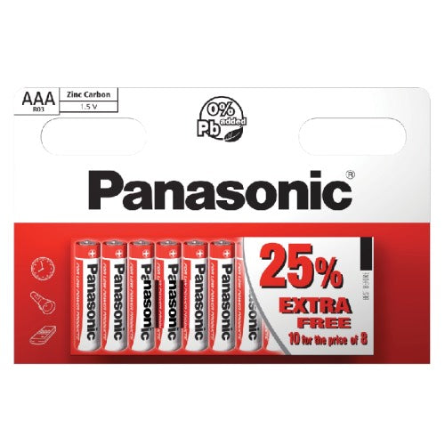 PANASONIC ZINC AAA BATTERY 10S
