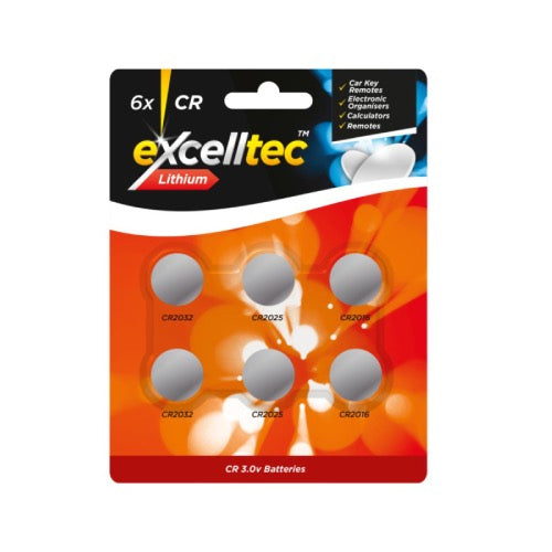 EXCELL LITHUIM CR BATTERIES 6PACK