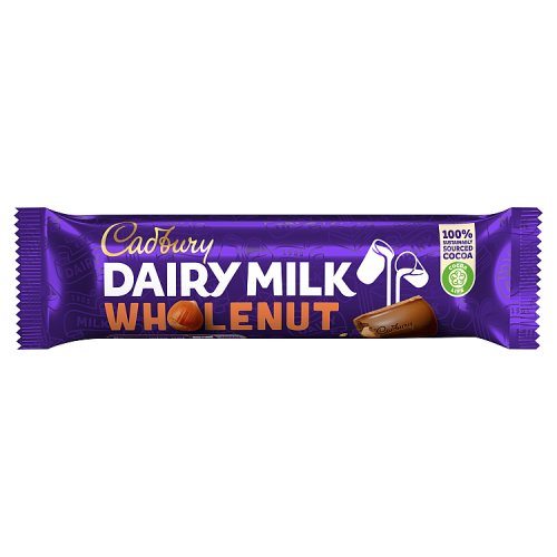 CADBURY DAIRY MILK WHOLENUT CHOCOLATE BAR 45g