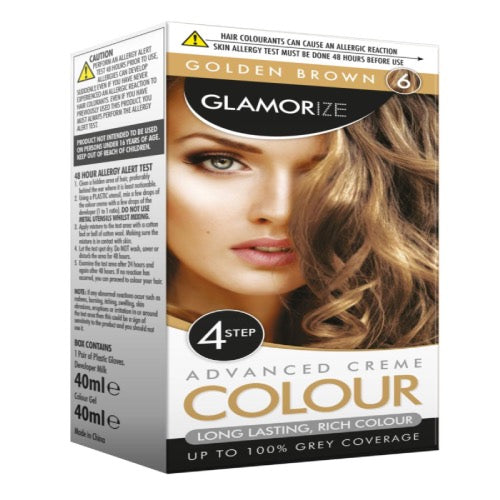 GLAMORIZE GOLDEN BROWN HAIR DYE NO. 6 1s