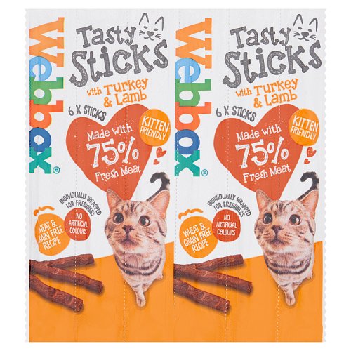 WEBBOX CAT TASTY TURKEY & LAMB STICKS 6S Main image