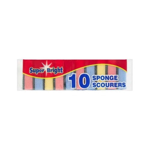 SUPER BRIGHT SPONGE SCOURERS 10s Main image