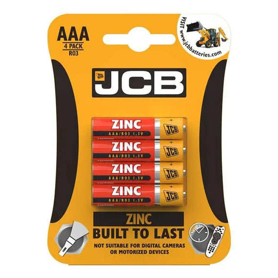 JCB AAA ZINC BATTERIES - PACK OF 4 (10) Main image