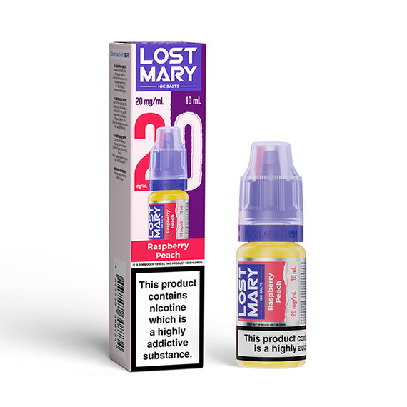 LOST MARY NIC SALTS 10mg RASPBERRY PEACH (10) Main image