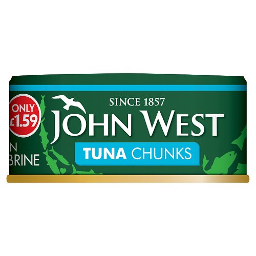 JOHN WEST TUNA CHUNKS IN BRINE 145g