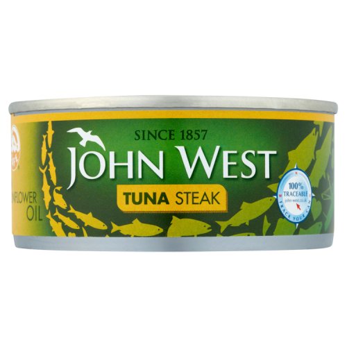 JOHN WEST TUNA STEAK IN SUNFLOWER OIL 160g Main image