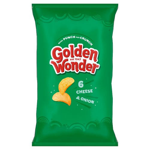 GOLDEN WONDER CHEESE & ONION [6 PACK] 25g