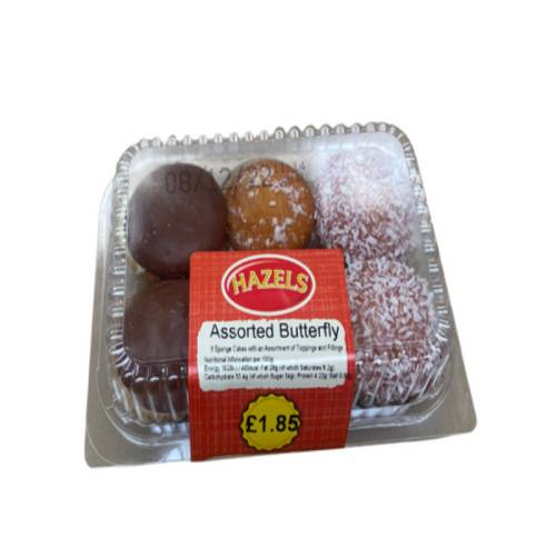 HAZELS MIXED BUTTERFLY BUNS 6pk Main image
