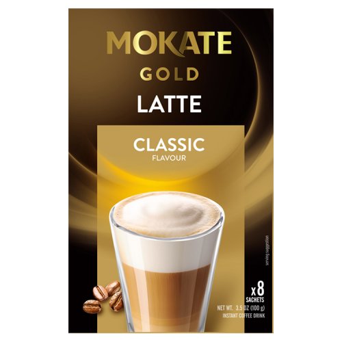 MOKATE GOLD INSTANT LATTE SACHETS 8sx12g