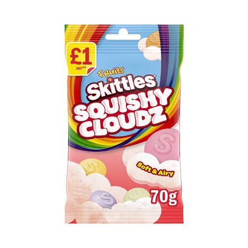 SKITTLES SOUR SQUISHY CLOUDZ £1 70g