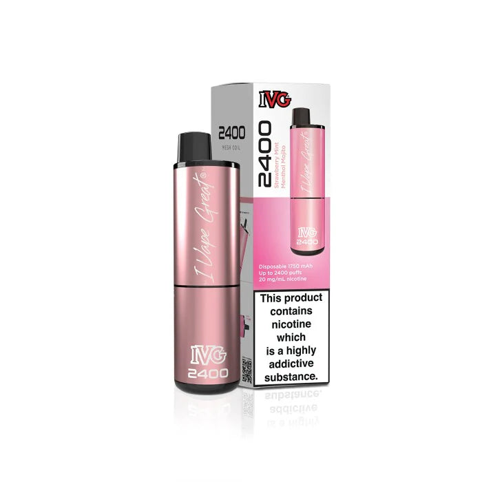 IVG 2400 Strawberry Mint Menthol Mojito Bar 5 Pack