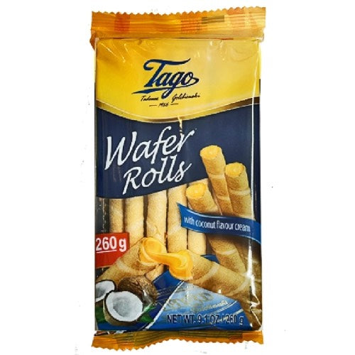 TAGO COCONUT WAFER ROLLS 260G Main image