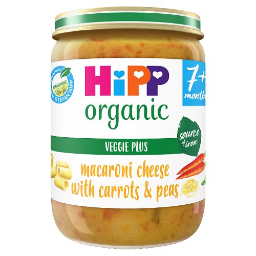 HIPP ORGANIC MACARONI CHEESE WIT BABY JAR 7 MONTHS 190g Main image