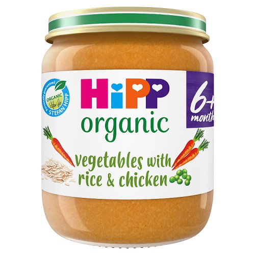 HIPP ORGANIC VEG WITH RICE & CHIC BABY JAR 6 MONTH 125g