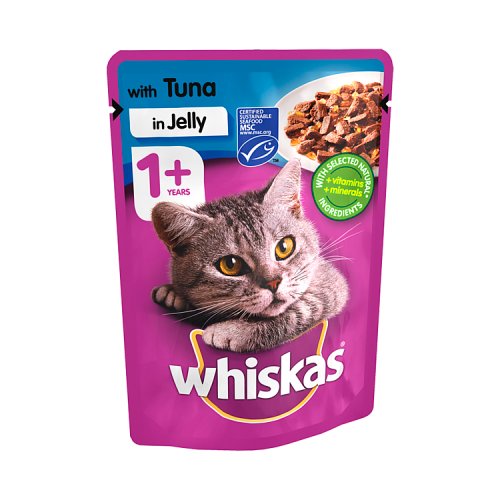 WHISKAS CAT POUCH 1+ TUNA & JELLY 85g