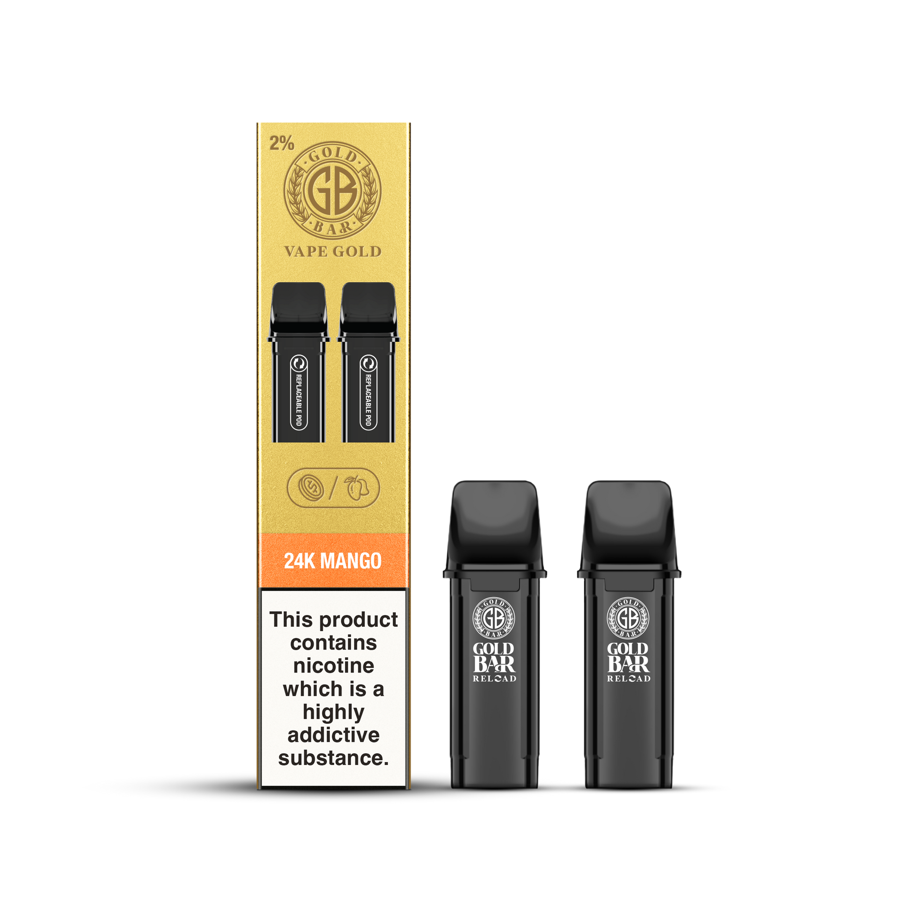 GOLD BAR RELOAD PODS 2PK 24K MANGO (10) Main image