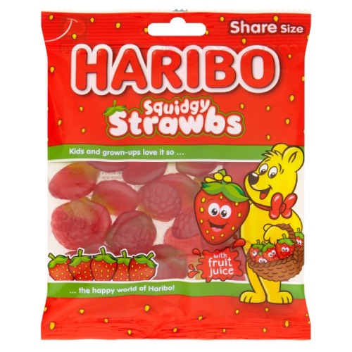 HARIBO SQIDGY STRAWBS 140g Main image