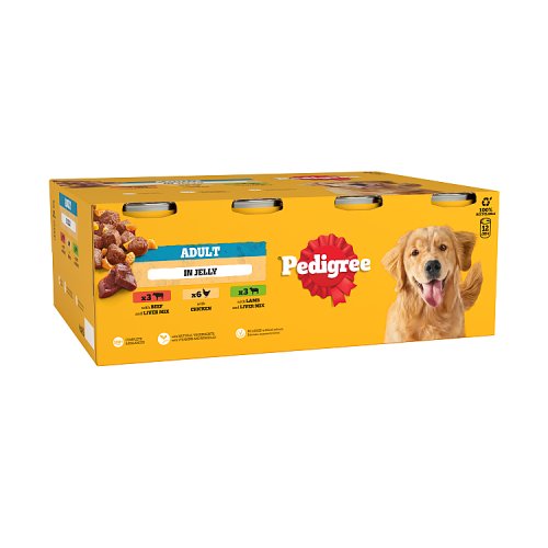 PEDIGREE DOG 12 PACK MIXED SELECTION IN JELLY 400g