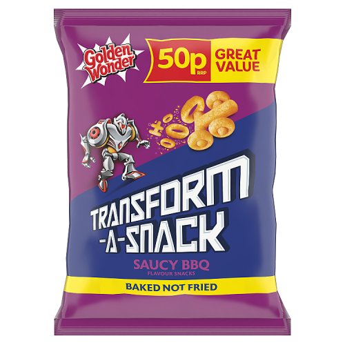 GOLDEN WONDER TRANSFORM A SNACK BBQ 50P 27g