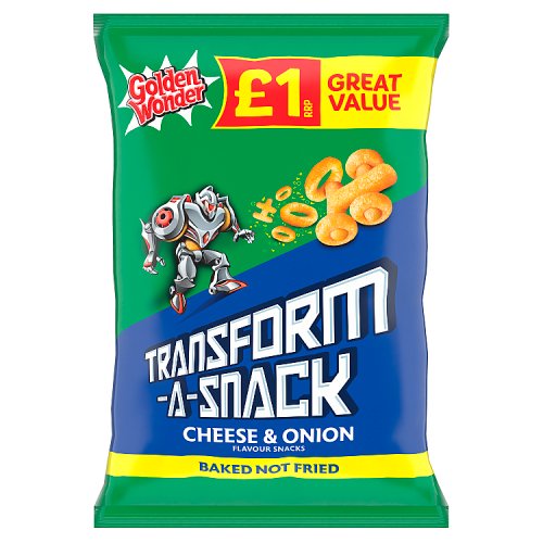 GOLDEN WONDER TRANSFORM A SNACK CHEESE & ONION £1 56g