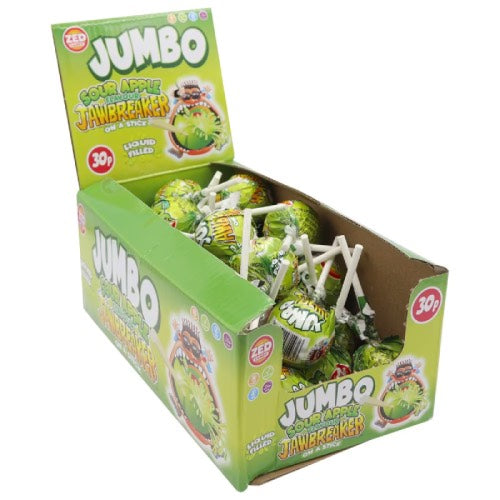 ZED SOUR APPLE JAWBREAKER LOLLIPOP STICK 35g