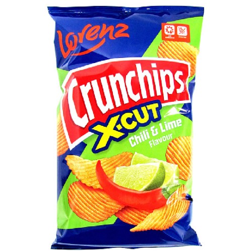 LORENZ CRUNCHIPS XCUT CHILLI & LIME 75g
