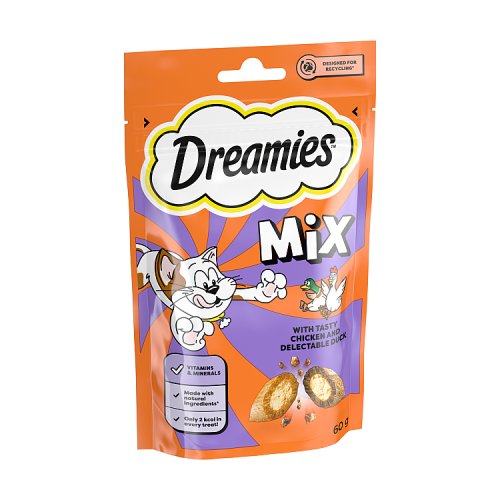 DREAMIES CAT TREATS WITH CHICKEN & DUCK 60g