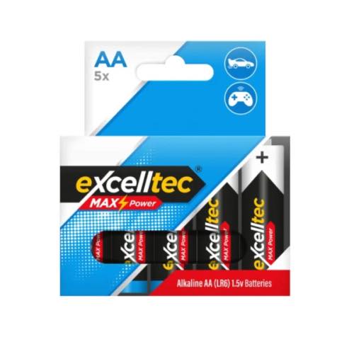 EXCELLTEC AA ALKALINE BATTERIES 5PACK Main image