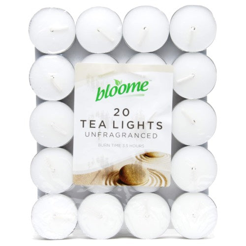 BLOOME LONGBURN WHITE TEA LIGHTS 20s