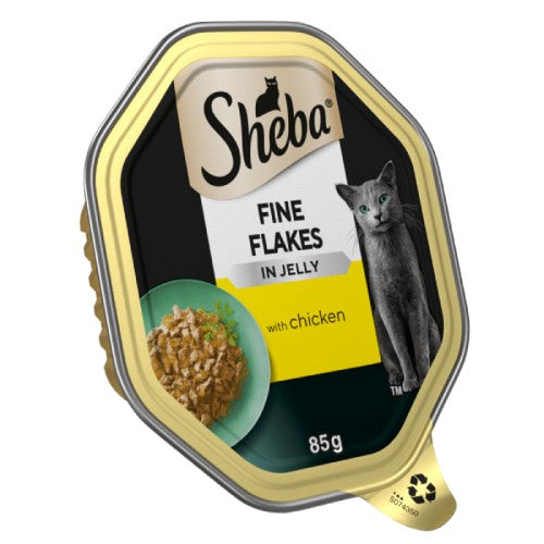 SHEBA FINE FLAKES CHICKEN IN JELLY 85G