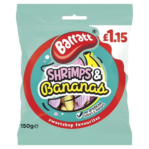 BARRATT SHRIMPS & BANANAS £1.15 150g