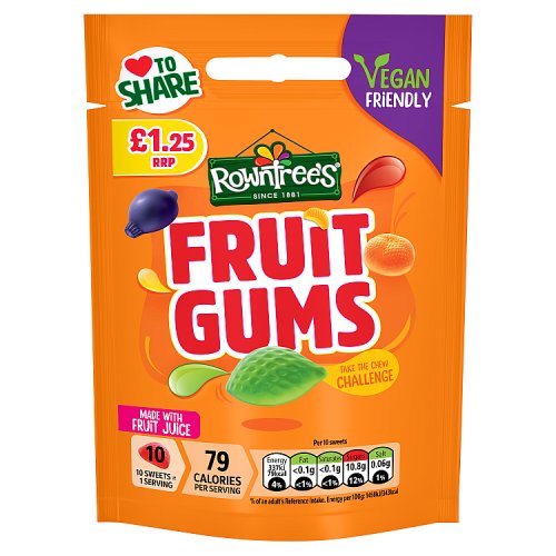 ROWNTREE FRUIT GUMS £1.25 120g Main image